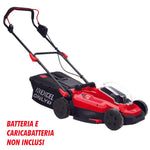 Rasaerba a Batteria 18V Taglio 33 cm 5 Posizioni di Altezza Ruote 5,5