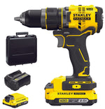 Trapano Avvitatore a Percussione Stanley FatMax 18V 2Ah – 2 batterie e caricabatteria inclusi
