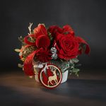 Box velvet con renna - sfondo scuro