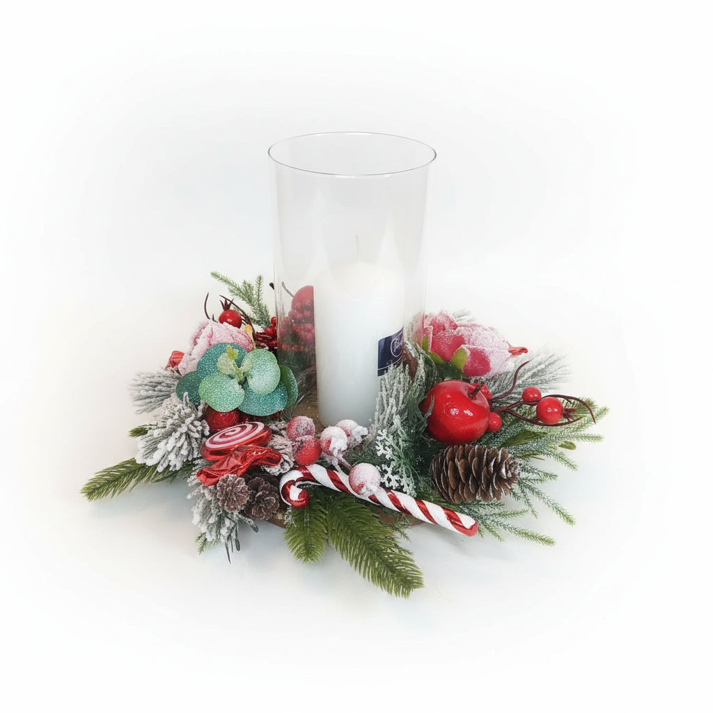 Centrotavola candy sfondo bianco