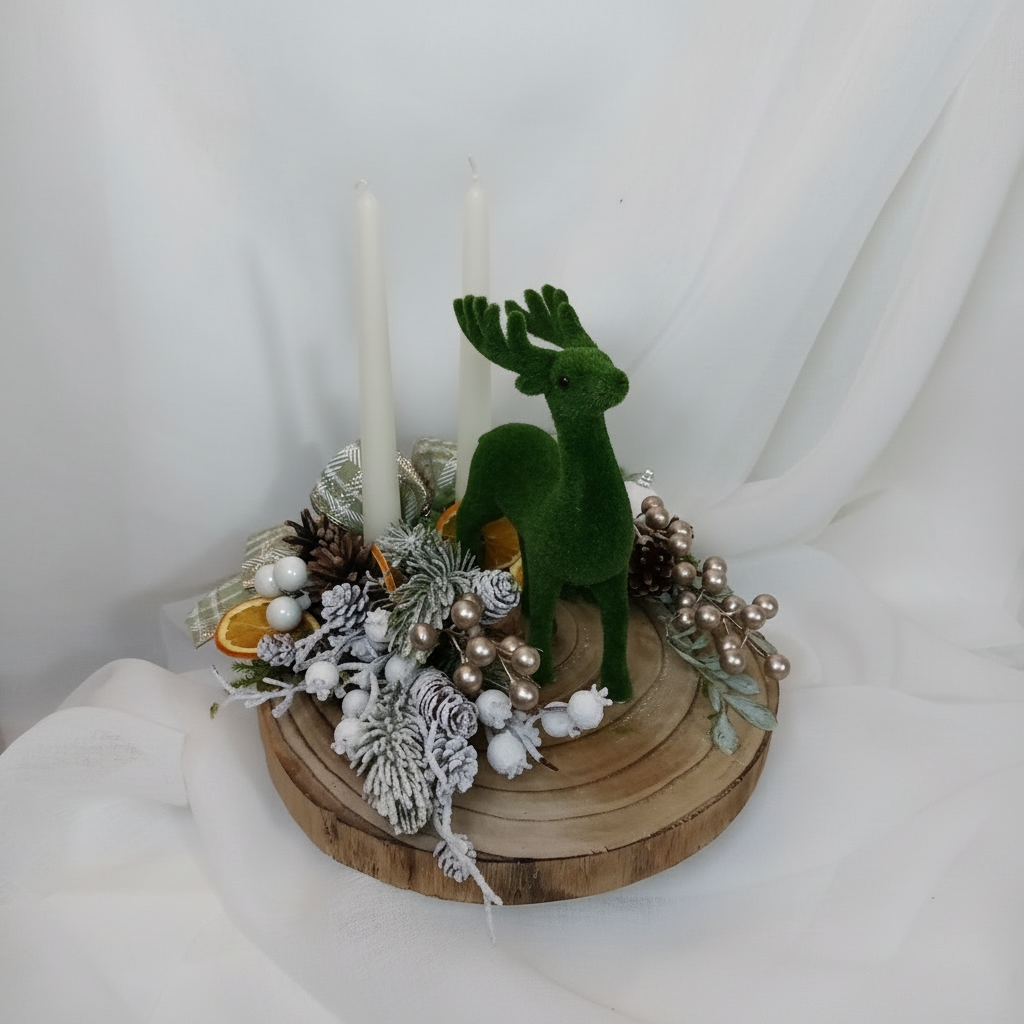 Centrotavola cervo - sfondo chiaro social