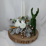 Centrotavola con cervo in risalto - sfondo chiaro