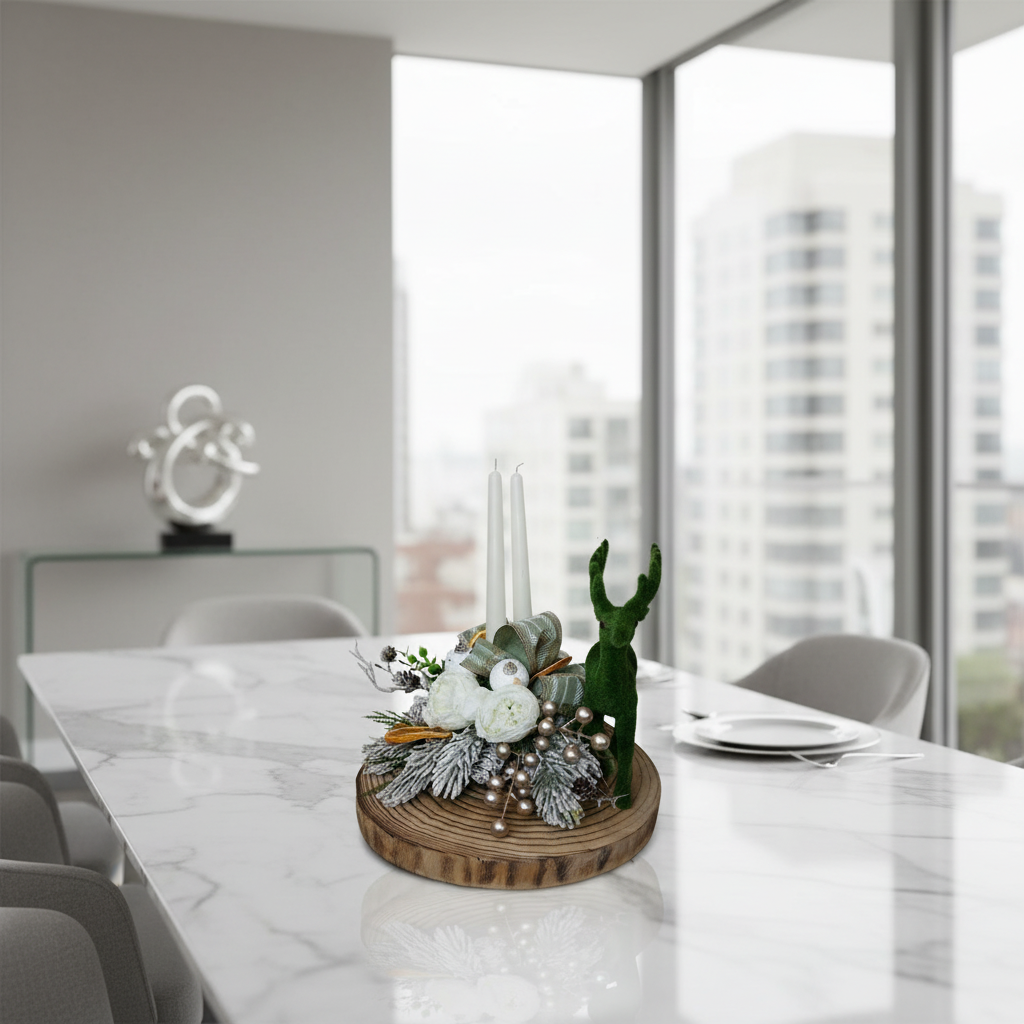 Centrotavola in ambiente contemporaneo