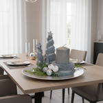 Centrotavola in ambiente natalizio moderno