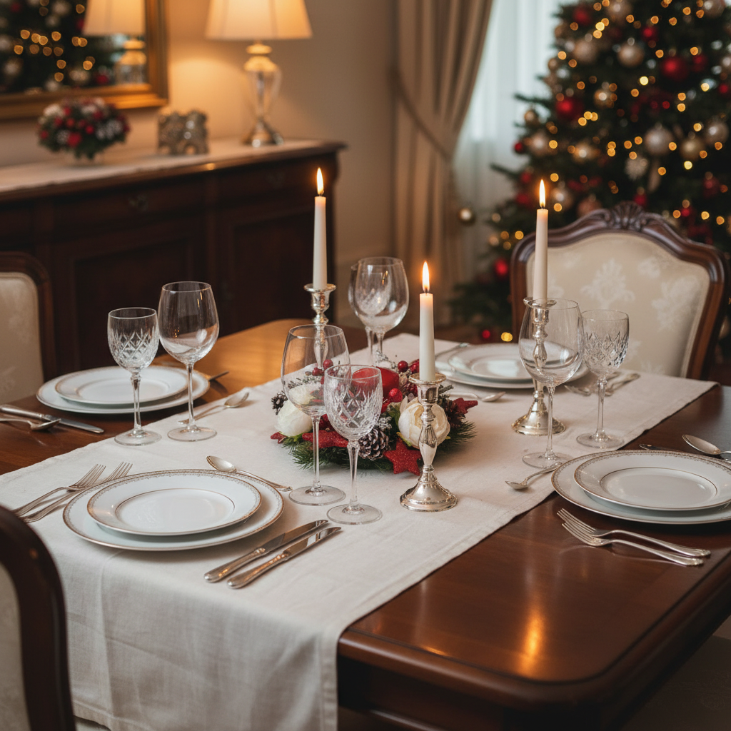 Centrotavola in tavola classica