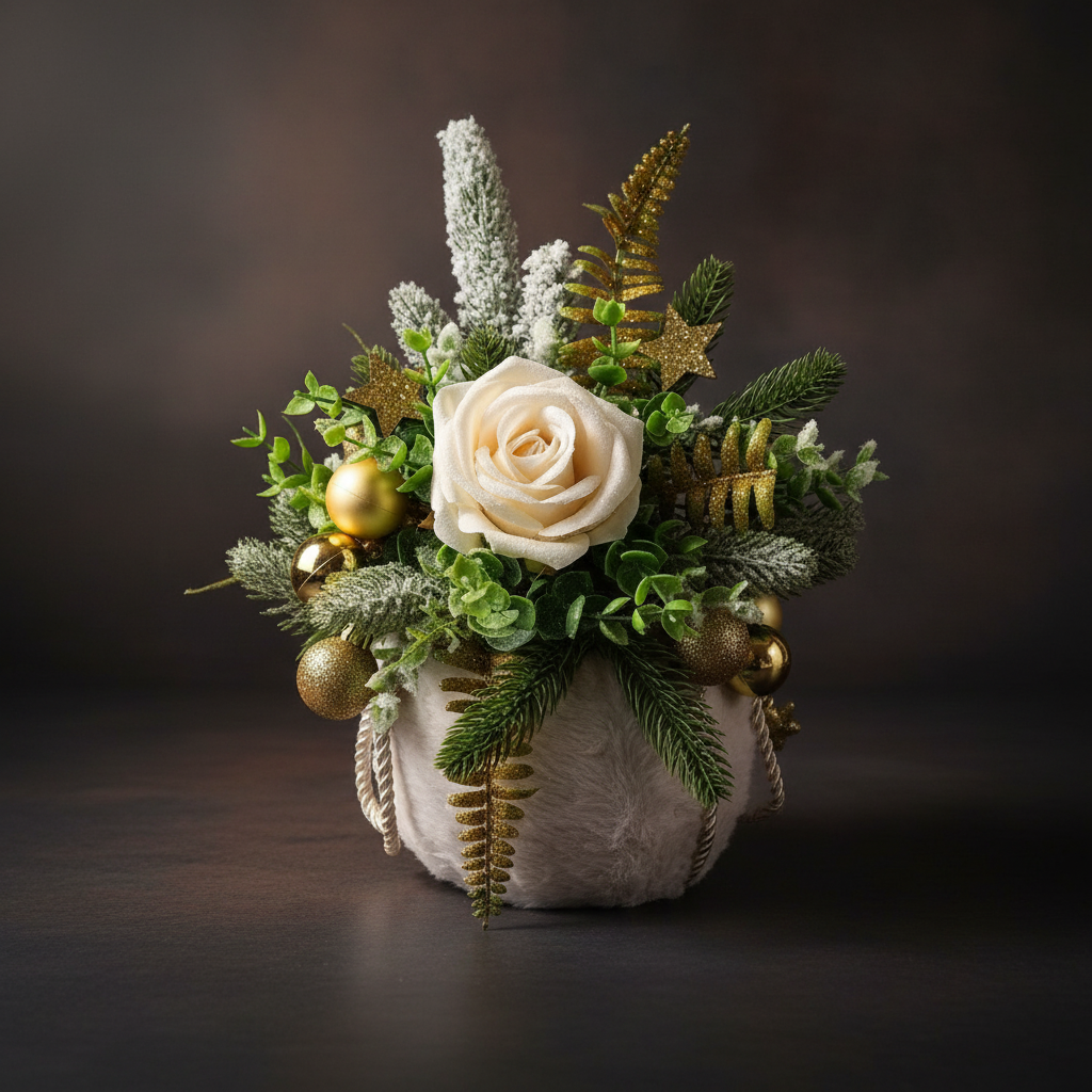 Centrotavola Natale sfondo scuro