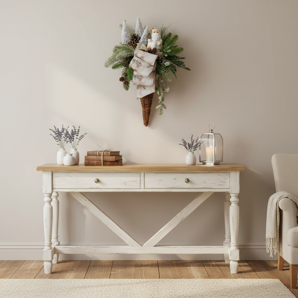 Centrotavola parete consolle country chic