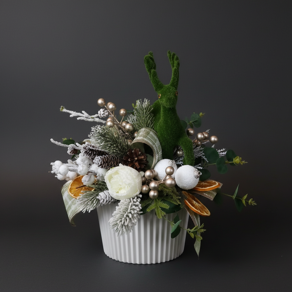 Composizione coniglio - sfondo scuro