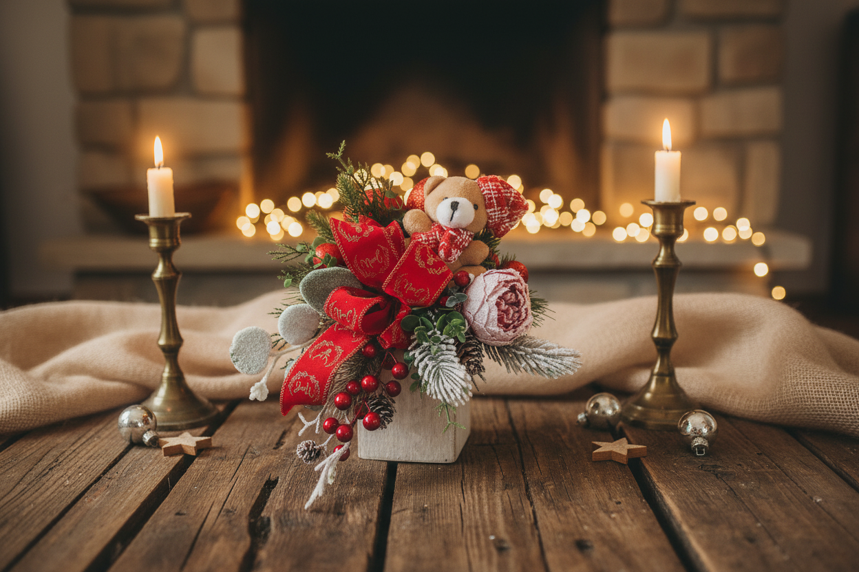 Composizione in ambiente rustico