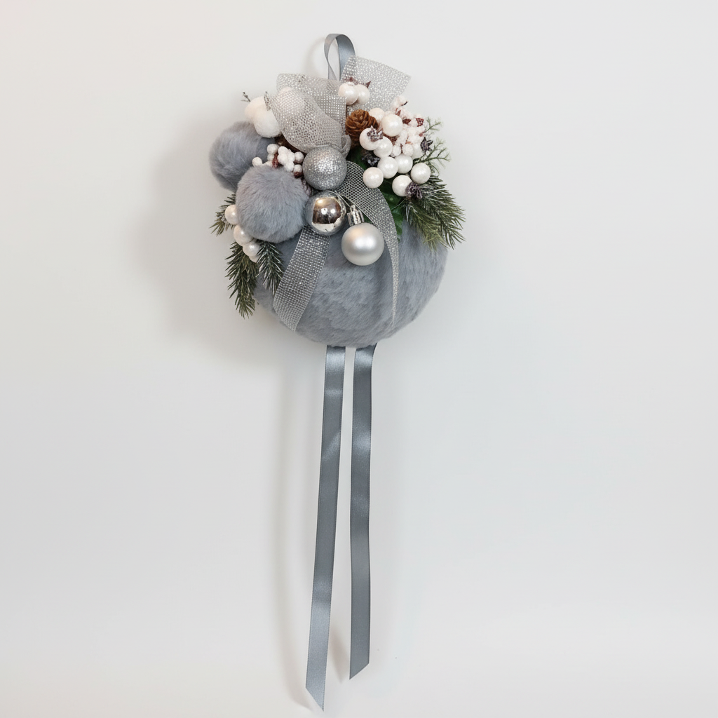 Decorazione natalizia da appendere su sfondo bianco