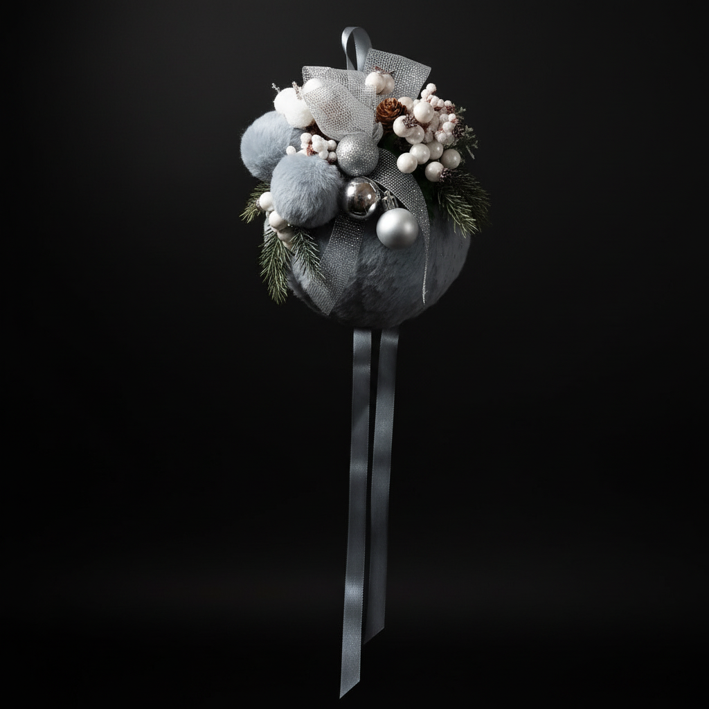 Decorazione natalizia da appendere su sfondo scuro