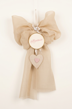 Fiocco nascita beige Anastasia, foto da studio