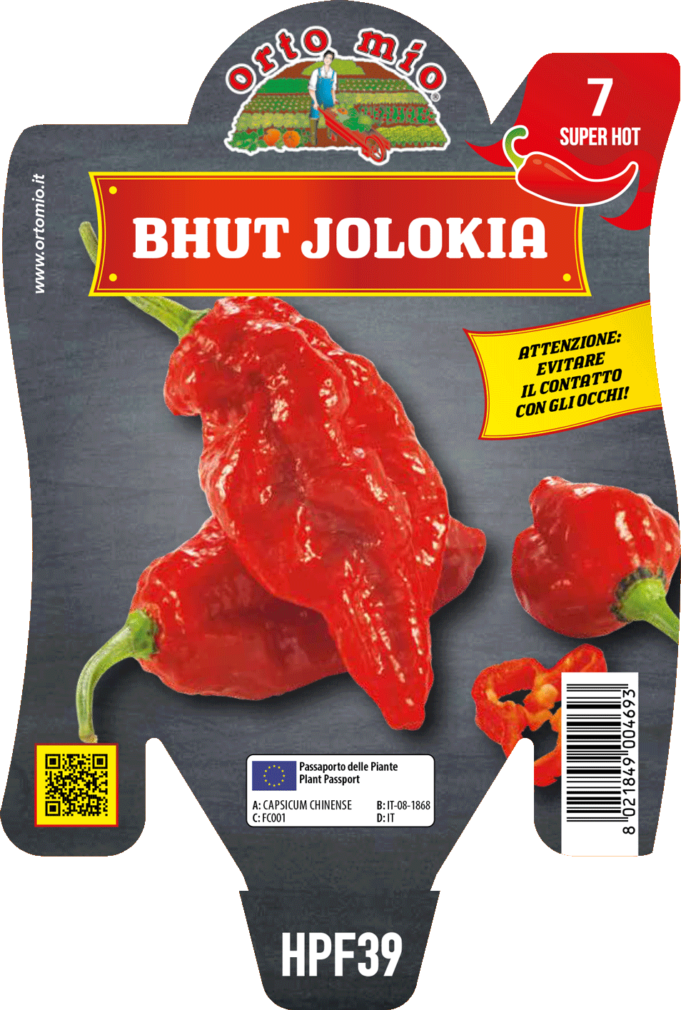 Peperoncino Orto Mio Big Naga Bhut Jolokia