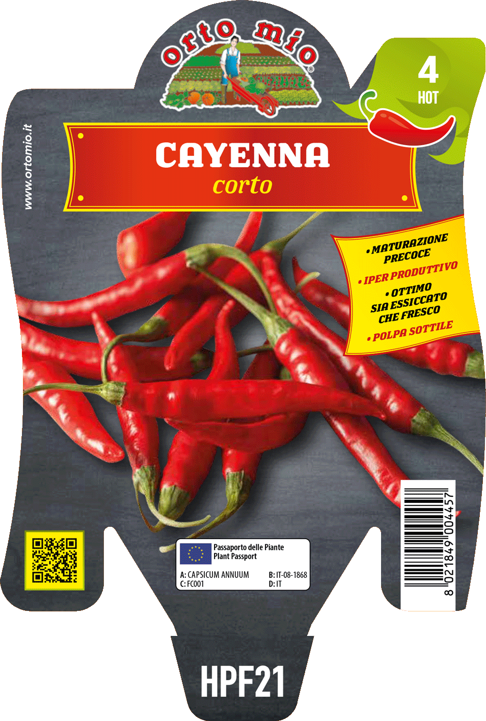 Peperoncino Orto Mio Cayenna Corto HP 187 F1
