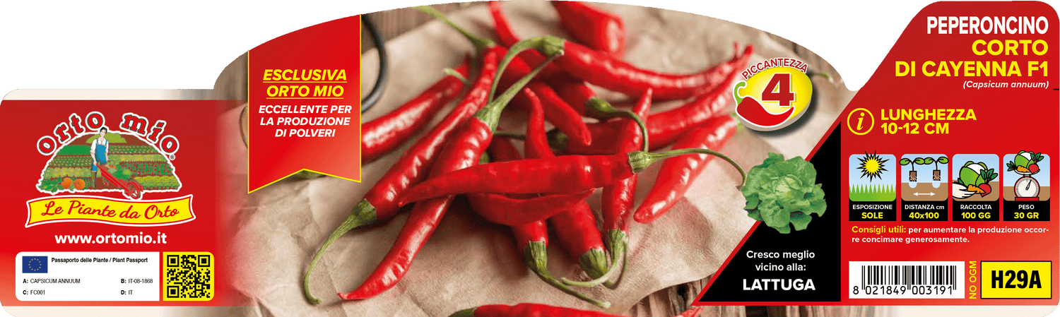 Peperoncino Orto Mio Cayenna Corto HP 187 F1