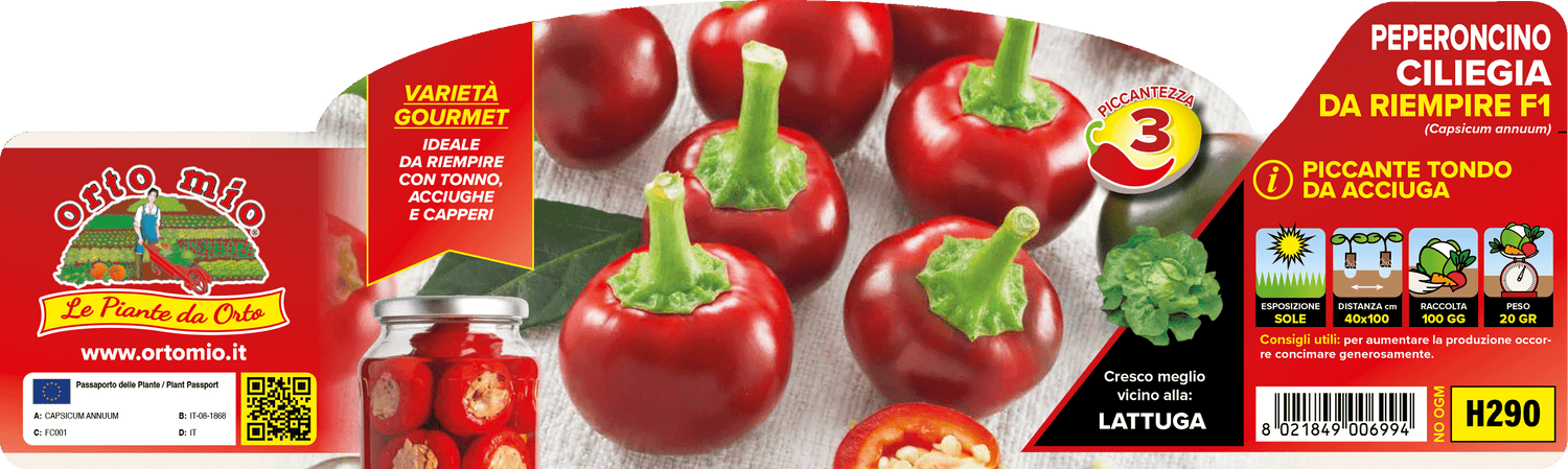 Peperoncino Orto Mio Piccante Tondo da Acciuga Topik F1