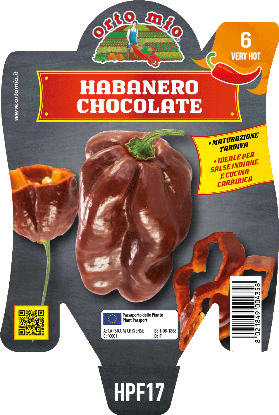 Peperoncino Orto Mio Habanero Chocolate