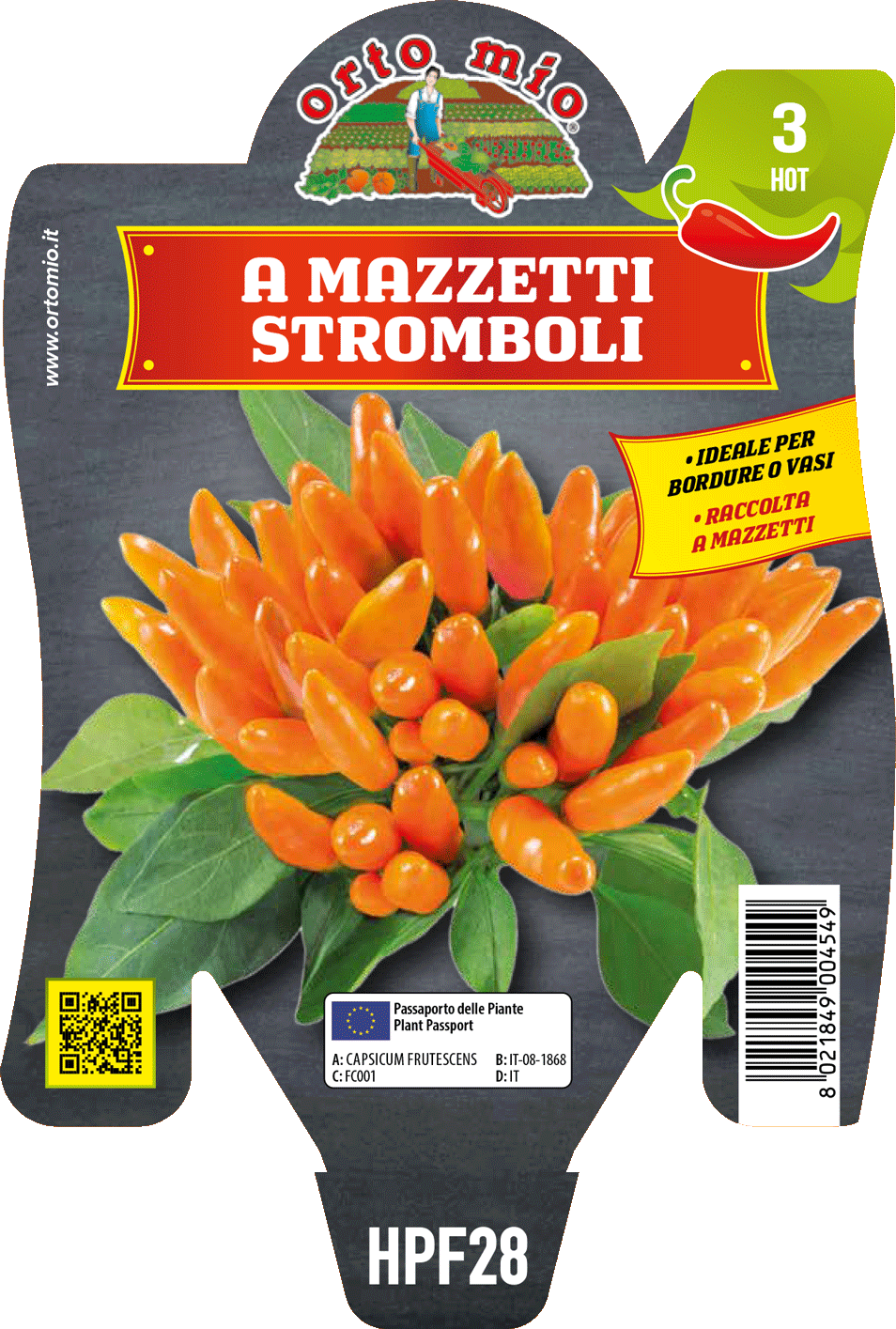 Peperoncino Orto Mio Mazzetti Arancio Stromboli