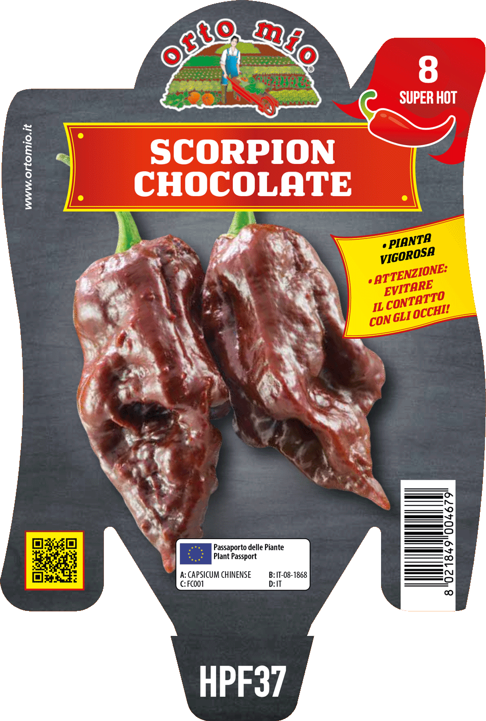 Peperoncino Orto Mio Scorpion Chocolate