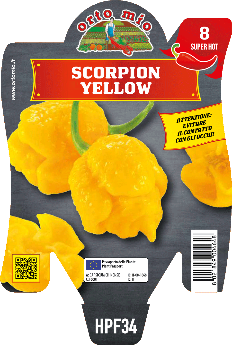Peperoncino Orto Mio Scorpion Giallo
