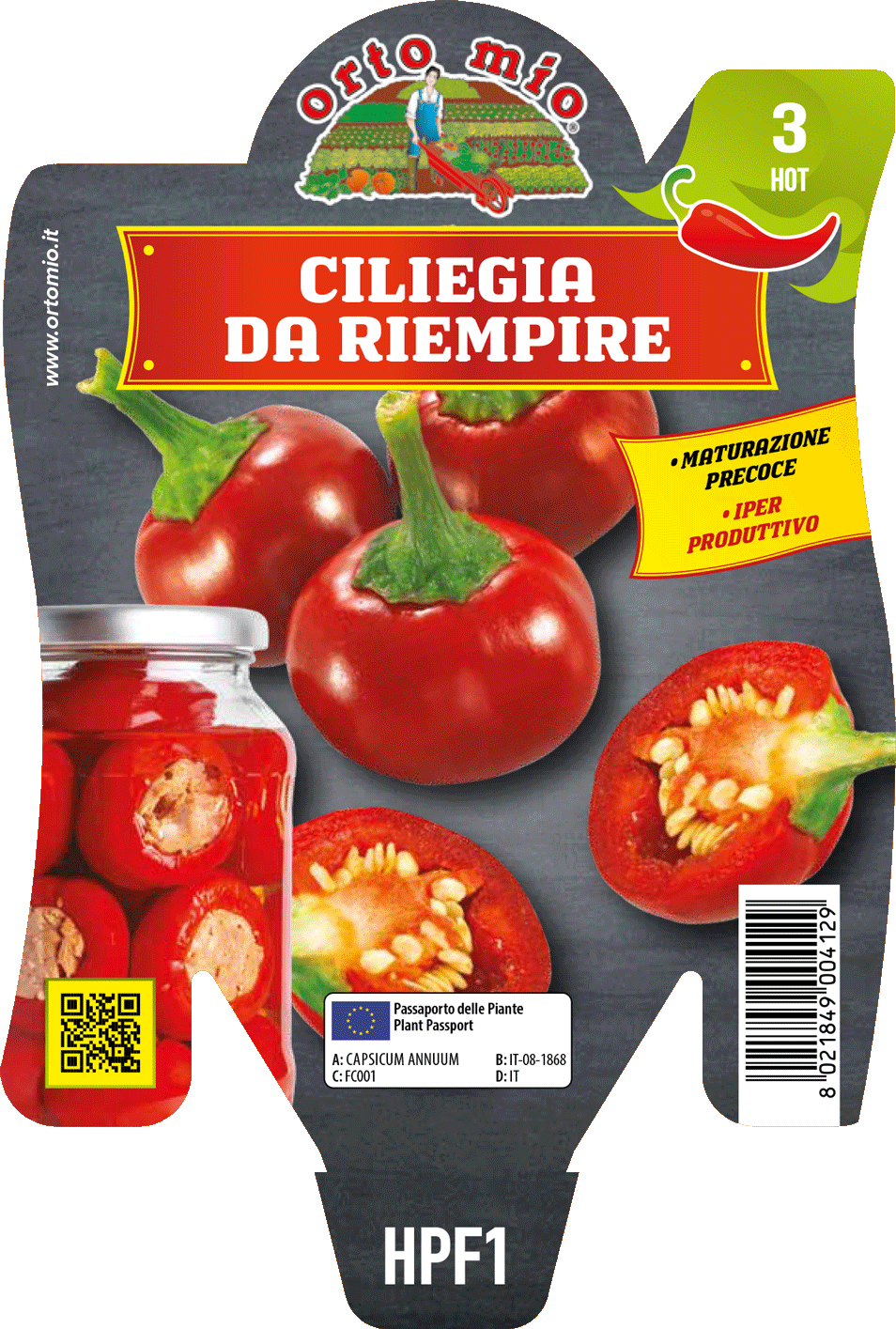 Peperoncino Orto Mio Piccante Tondo da Acciuga Topik F1