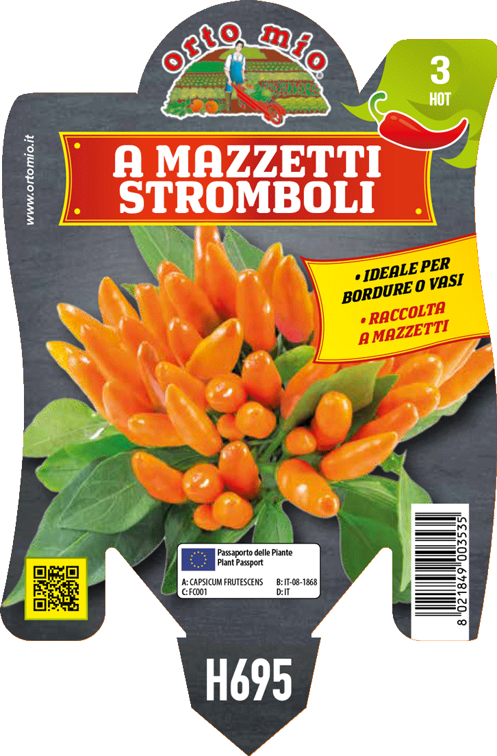 Peperoncino Orto Mio Mazzetti Arancio Stromboli