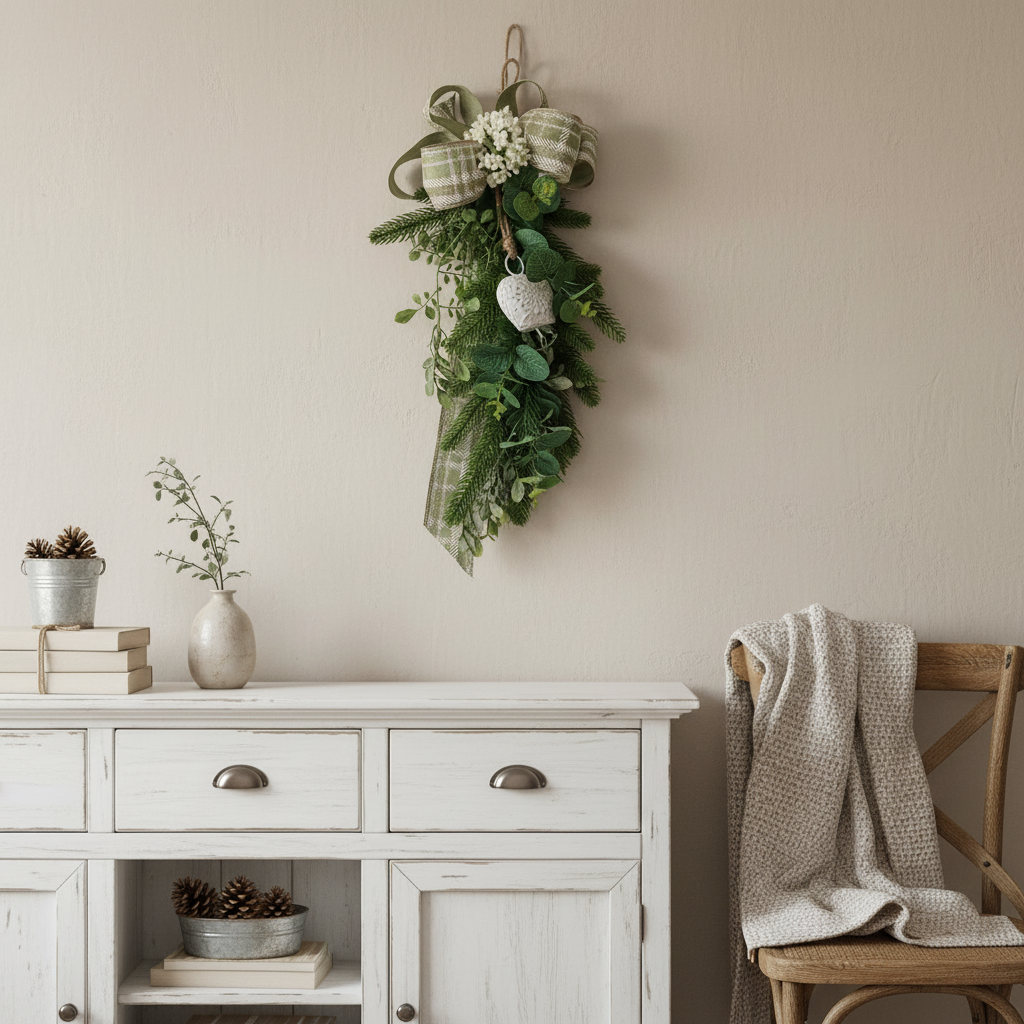 Tralcio natalizio country chic