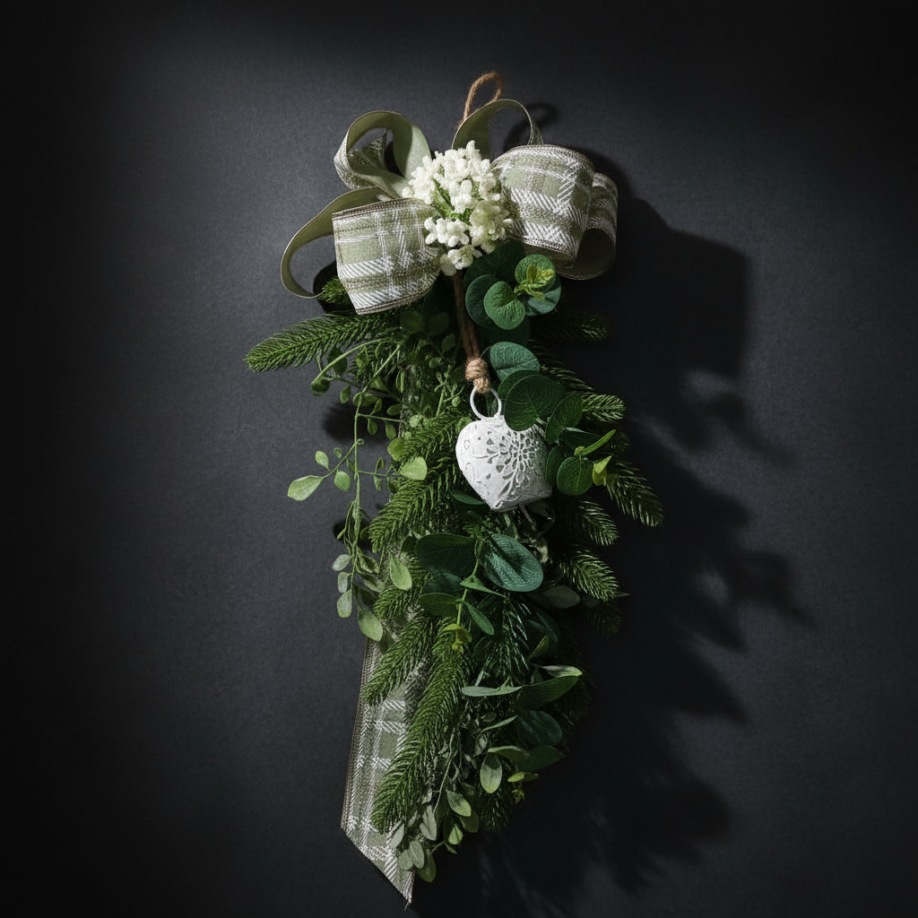 Tralcio natalizio sfondo scuro